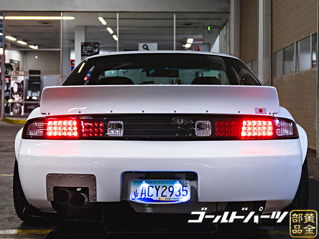 S14シルビア K's Q's ブラックLEDテール ガーニッシュ3点KIT