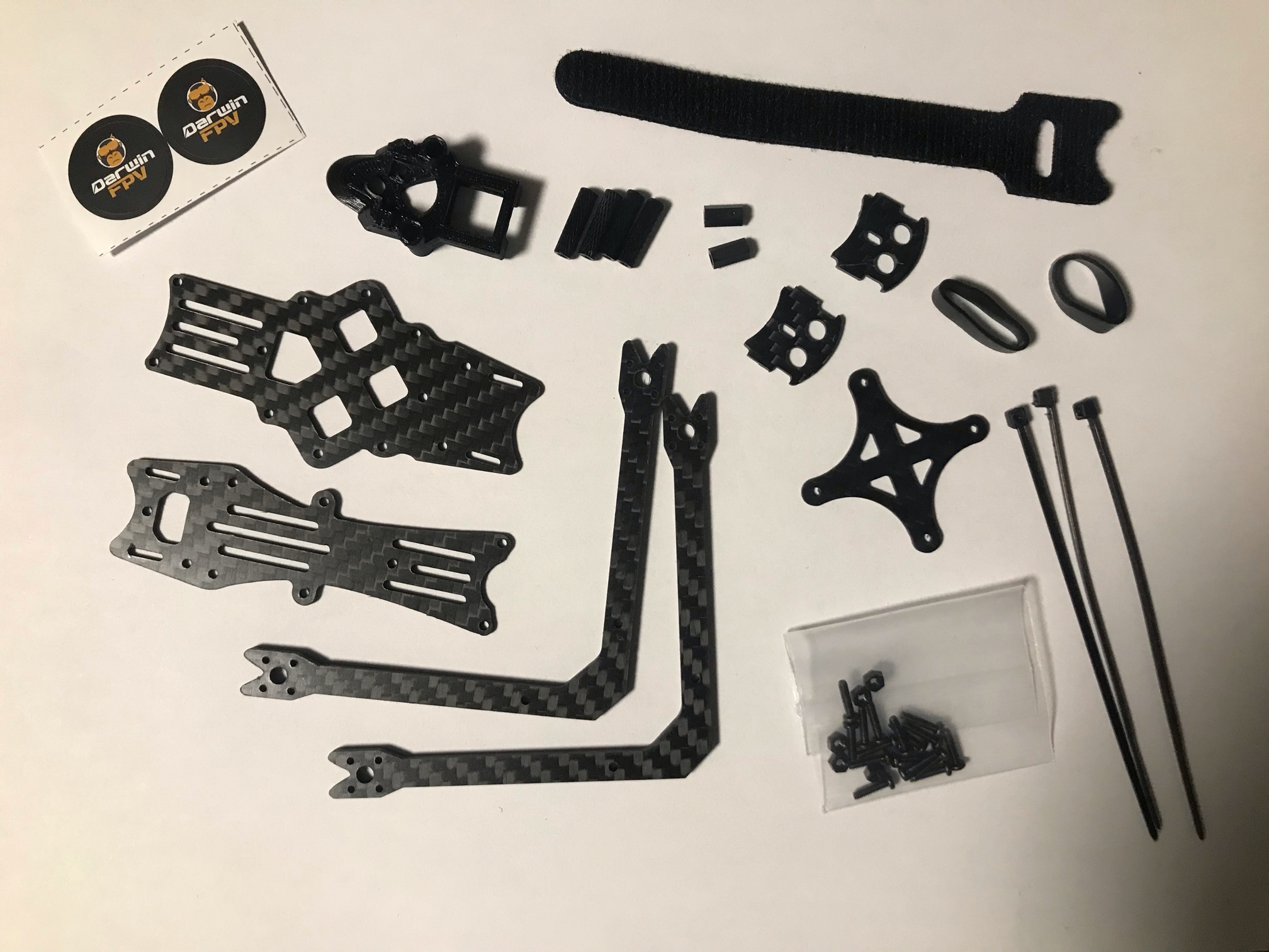 DarwinFPV Baby Ape V2 Frame Kit Black - GOLD STONE PRODUCTS