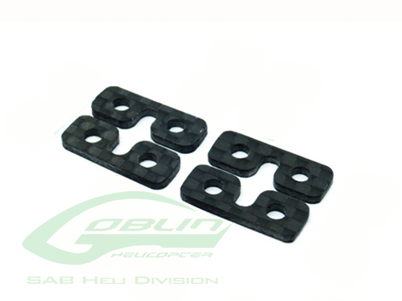 H0572-S - Carbon Fiber Tail Servo Support - Goblin 380 - GOLD STONE PRODUCTS