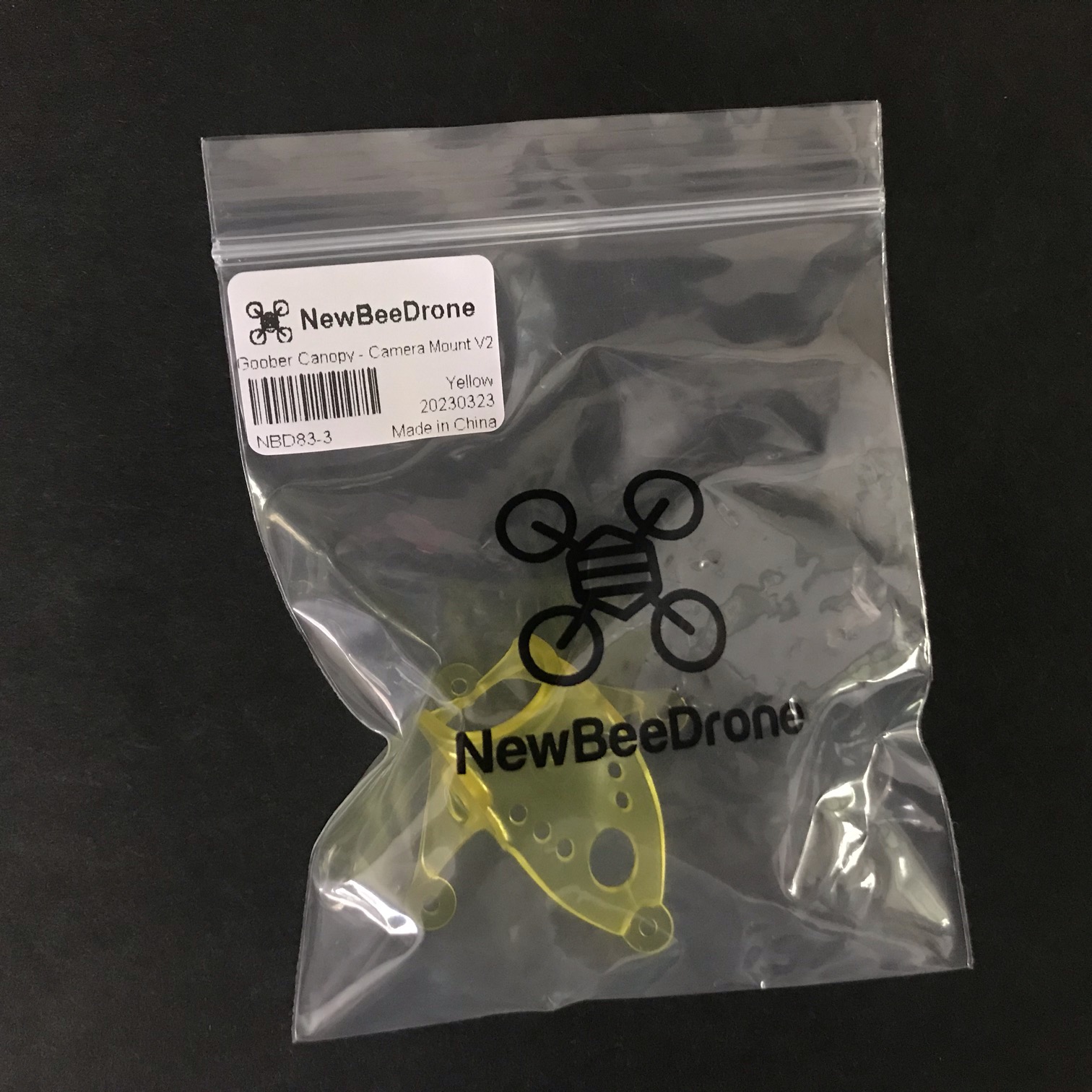 NEWBEE DRONE Goober Canopy Camera Mount V2 YELLOW - GOLD STONE PRODUCTS