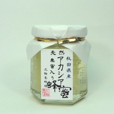 天然国産アカシア蜂蜜（巣蜜入り）125g | 秋田の旨い蜂蜜『花輪養蜂場』