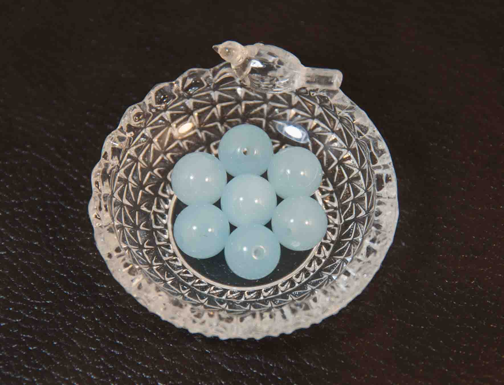 10mm「翡翠(染色水色)」 | ハンドメイドらぼ