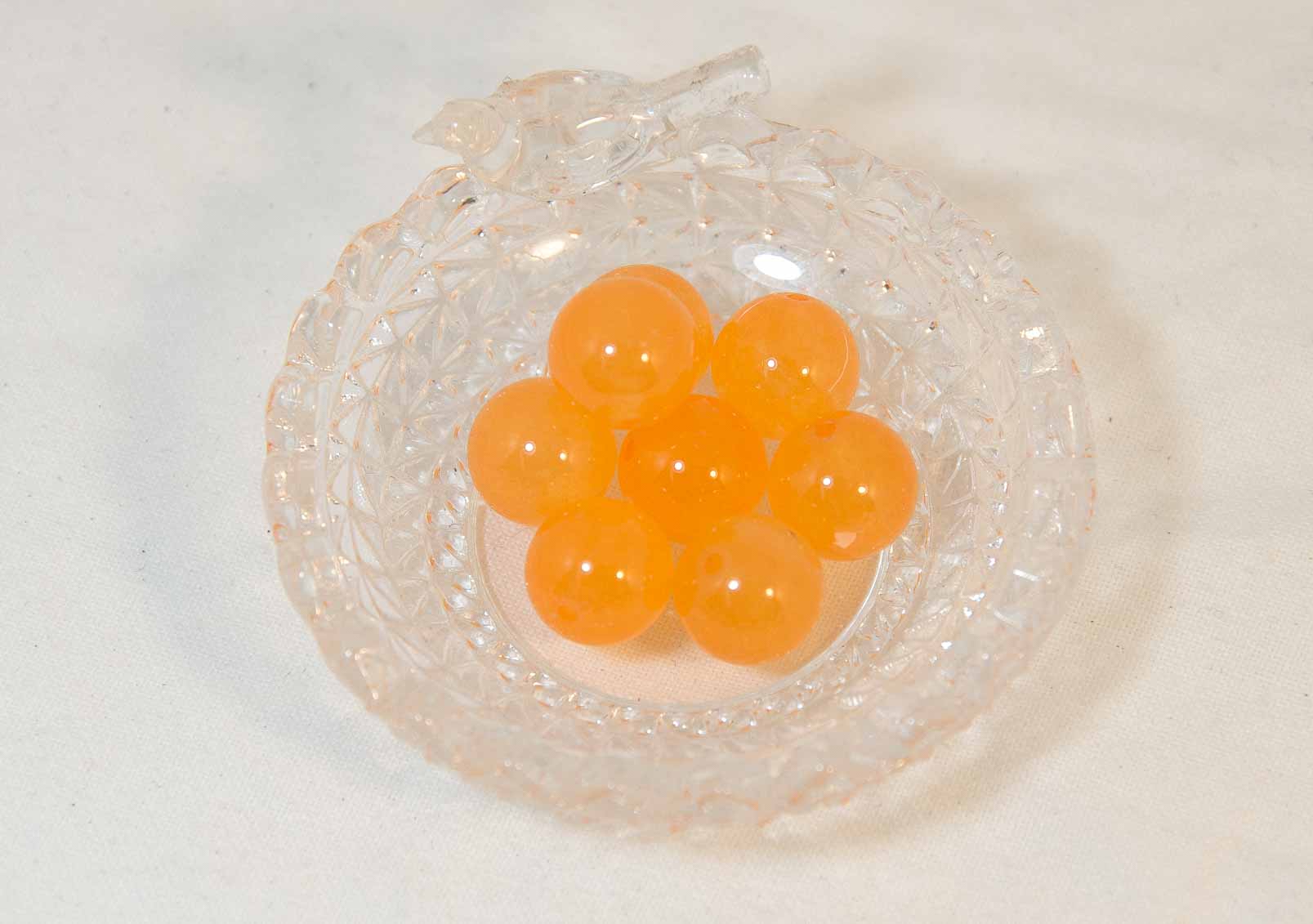 10mm「翡翠(染色オレンジ)」 | ハンドメイドらぼ