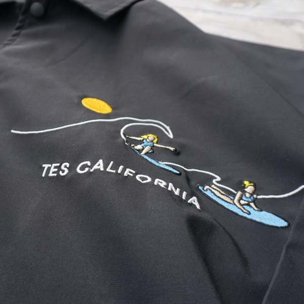 TES SURF GIRL EMB COACH JACKET BK | HOBIEonlineshop