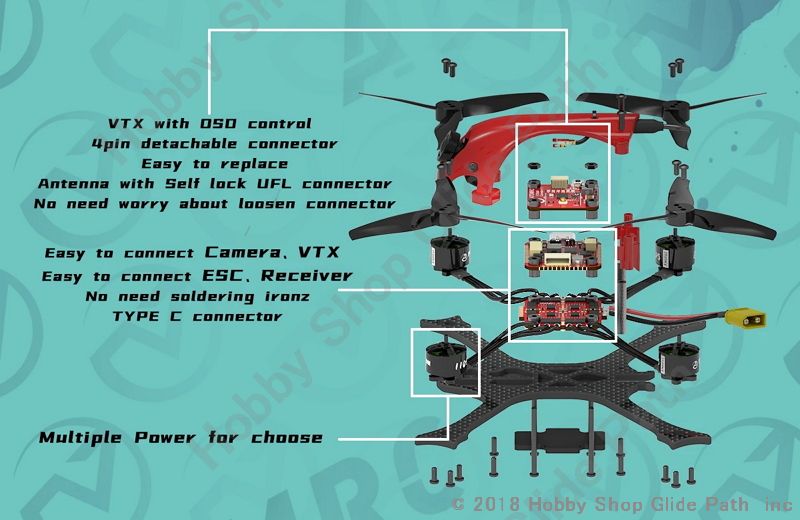 ATOMRC Dodo 135mm FPV Drone PNP D135Pro | ホビーショップ・グライドパス