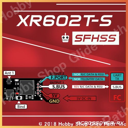 XR602T-S 0.8g S-FHSS方式 ロングレンジS-BUS受信機 | ホビーショップ