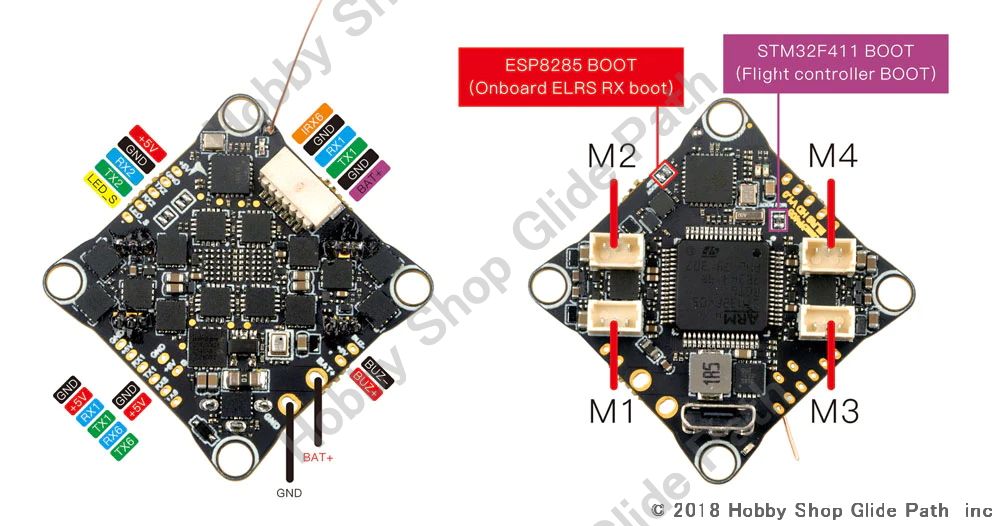 ホビーラジコン Happymodel CruxF405HD ELRS AIO CruxF405HD ELRS AIO 3in1 Flight controller built-in UART 2.4