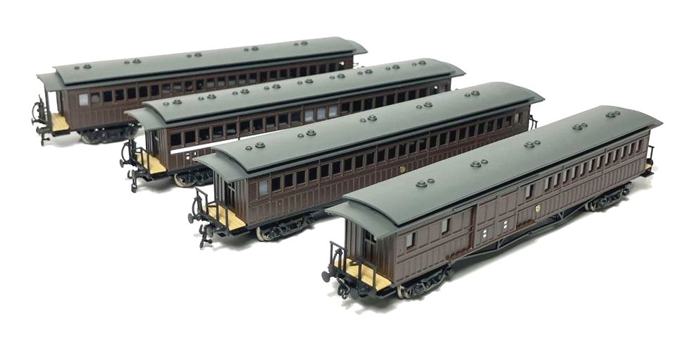 九州鉄道ボギー客車4輌セット | IORI工房模型販売ページ