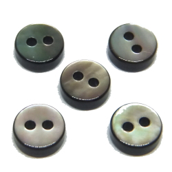 シェルボタン2つ穴・5ミリ（黒貝） | IVORY Materials Shop 未使用シェル