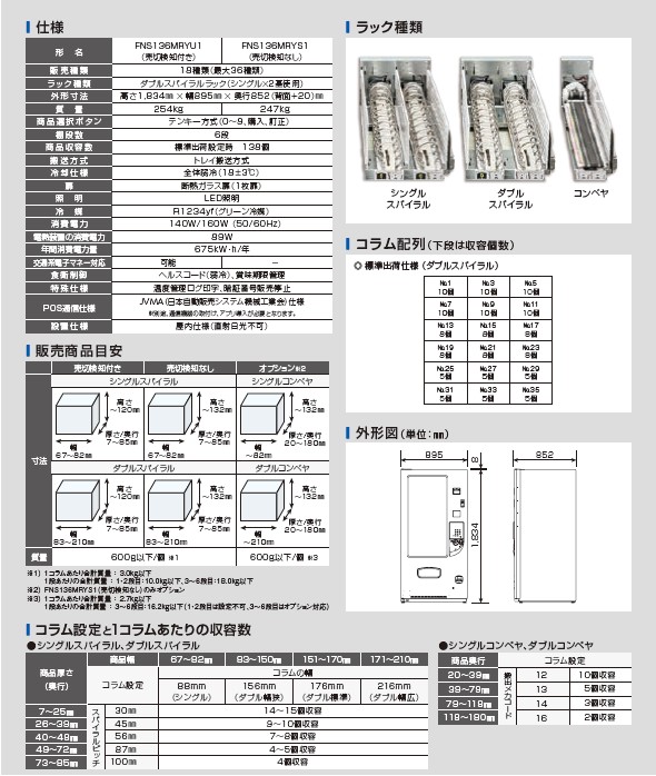 中型汎用自動販売機(FNS136) | じはんきや2号店