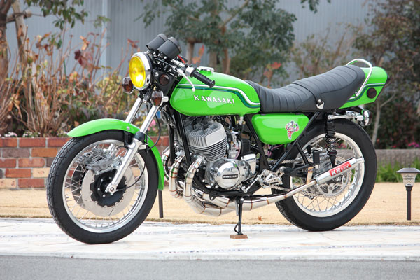 400SS/KH400 STDステンレスクロスチャンバー TYPE-2 | 株式会社ケイツー・テック（バイクマフラー・チャンバー製作）