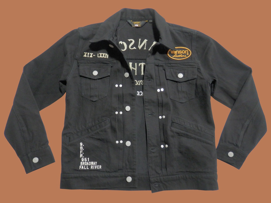 Vanson バイカー ジャケット L ブラック VANSON 当店別注 バンソン ABV-2301 ボンディング シングル