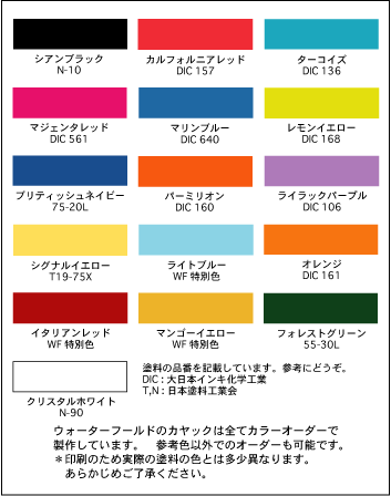 カラーオーダー表