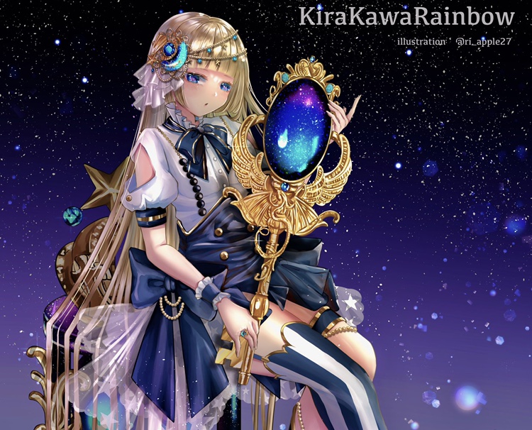 星降る夜の宝石鍵ネックレス | Kira Kawa Rainbowのお店☆