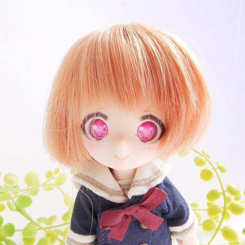 【chocotto＊doll】そらのあお屋様製 ドールヘッド そらのヘッド メイク カスタムヘッド オビツ11 AAK-dolls] そらのヘッド（ホワイティ・ピンク）カスタムヘッド02（B級