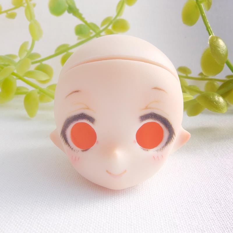 【chocotto＊doll】そらのあお屋様製 ドールヘッド そらのヘッド メイク カスタムヘッド オビツ11 AAK-dolls] そらのヘッド（ホワイティ・ピンク）カスタムヘッド02（B級