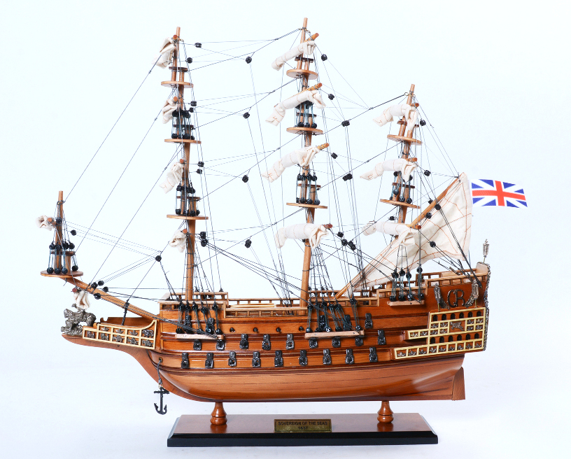 帆船模型 完成品 木製 イギリス軍船 ソブリン・オブ・ザ・シーズ HMS