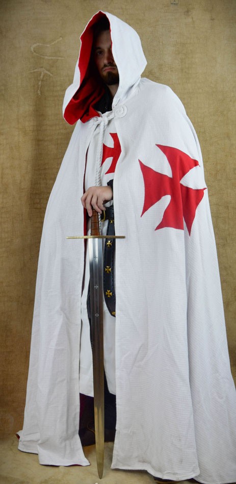 フード付きテンプラーケープ テンプル騎士団 十字軍 | 中世ヨーロッパ
