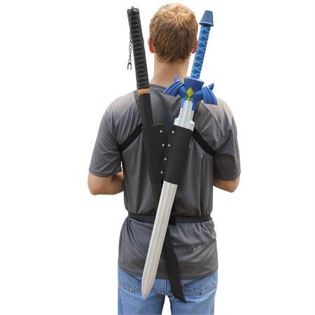 レンタル商品】 中世 レザー製 ダブル バック シース 2本 二刀流 鞘