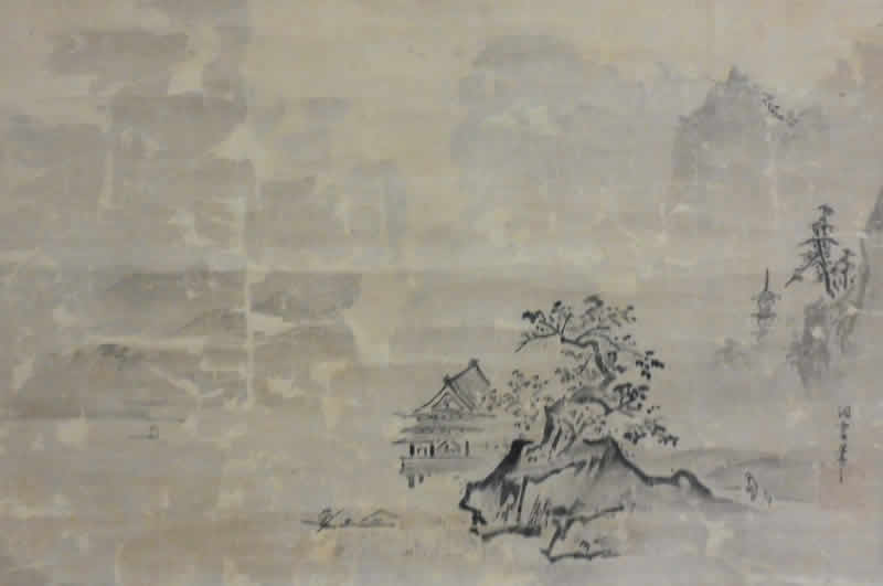 【真作】狩野洞雲/川柳に人物図/僧侶/横物/掛軸/名家伝来/Z-861 狩野 洞雲益信 Kano Doh-un Masunobu | 古美術ないとう