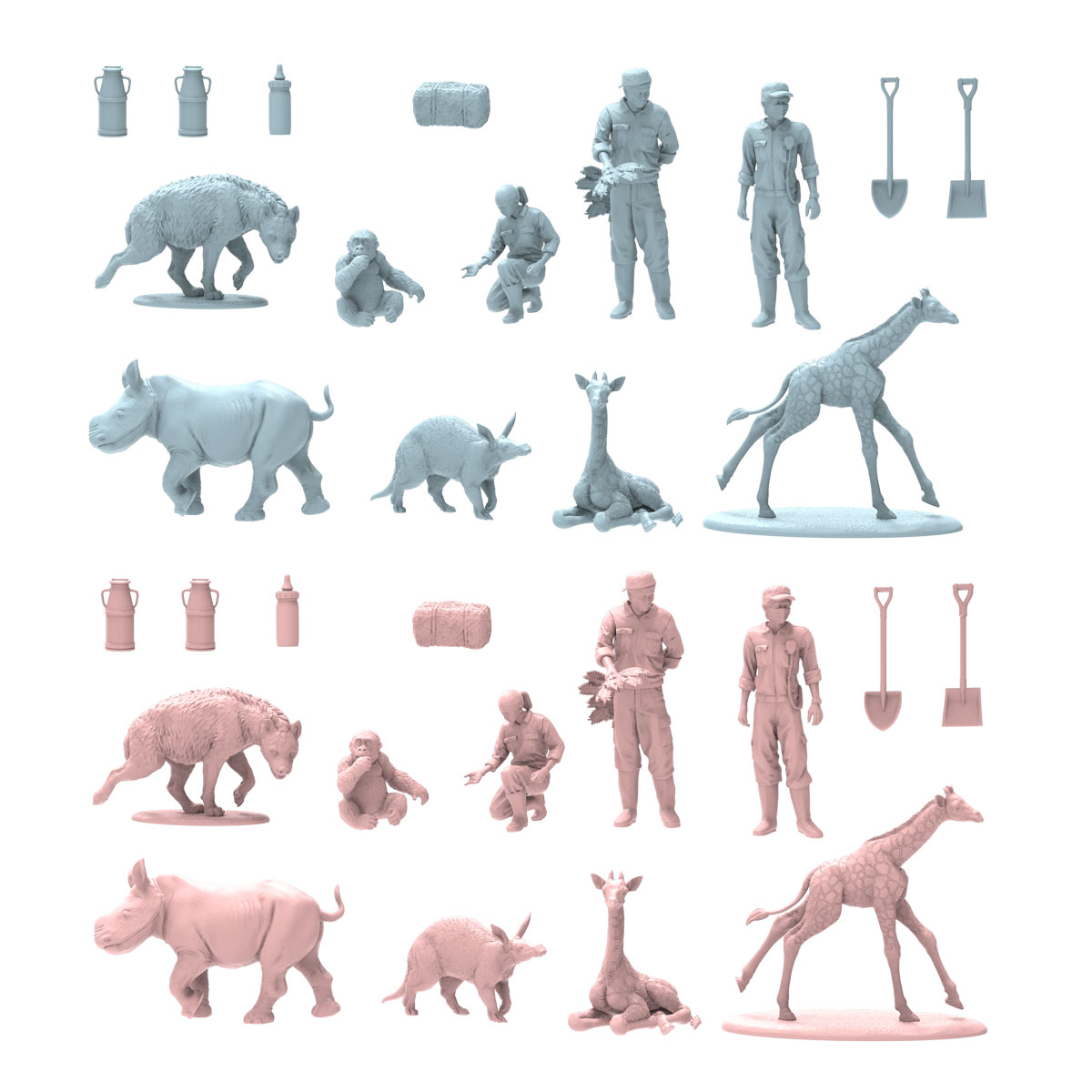 ARTPLA 1/35 飼育員と仔ゴリラセット（6個入りBOX） | ホビーショップ