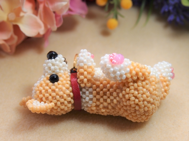 あみぐるみのワンちゃん*Welsh Corgi Pembroke】 | LeaLea beads