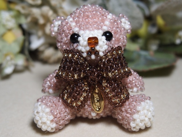 ハンドメイド テディベア ストレートアルパカ ベビーピンク色 ペア 手作り ハンドメイド テディベア ストレートアルパカ ベビーピンク色 ペア 手作り