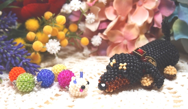 あみぐるみのワンちゃん*Miniature Dachshund】 | LeaLea beads