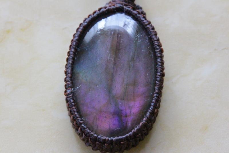 天然石☆激レア☆パープルラブラドライトのペンダントトップ14kgf No.F-50 <ペンダントトップ>天然石 原石 ラブラドライト 3種類から