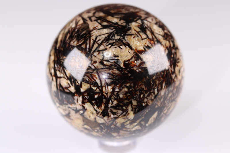 極上高波動53mm！ロシア産アストロフィライト丸玉【最高品質・高