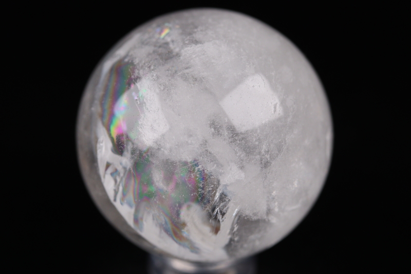 虹入り！高千穂・天岩戸水晶丸玉【最高品質・透明・光沢・超超激レア