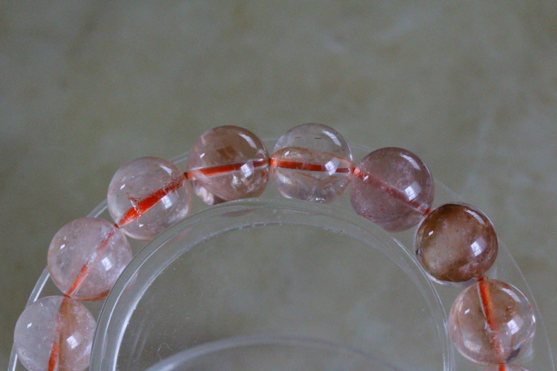 激レア！高品質マニカランピンク水晶ブレスレット12mm玉【高品質・透明