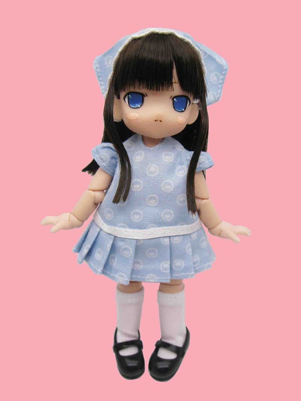 11cm　ちょこちょこ なぁなちゃん 　水玉バブーシュカワンピース ちょこちょこちぃちちゃん 水玉バブーシュカワンピース（焦げ茶
