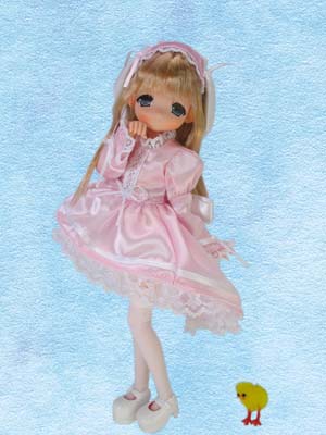ママチャップトイ双子のひなちゃんたれ耳ロリータピンクもこちゃんシリーズ