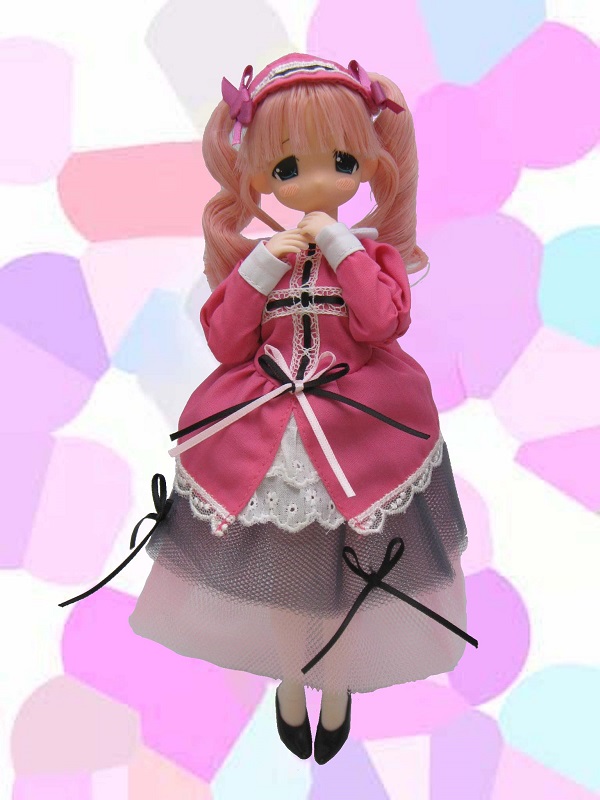ちっちゃなシリーズ なぁな クロスゴシックドレス（ピンク髪