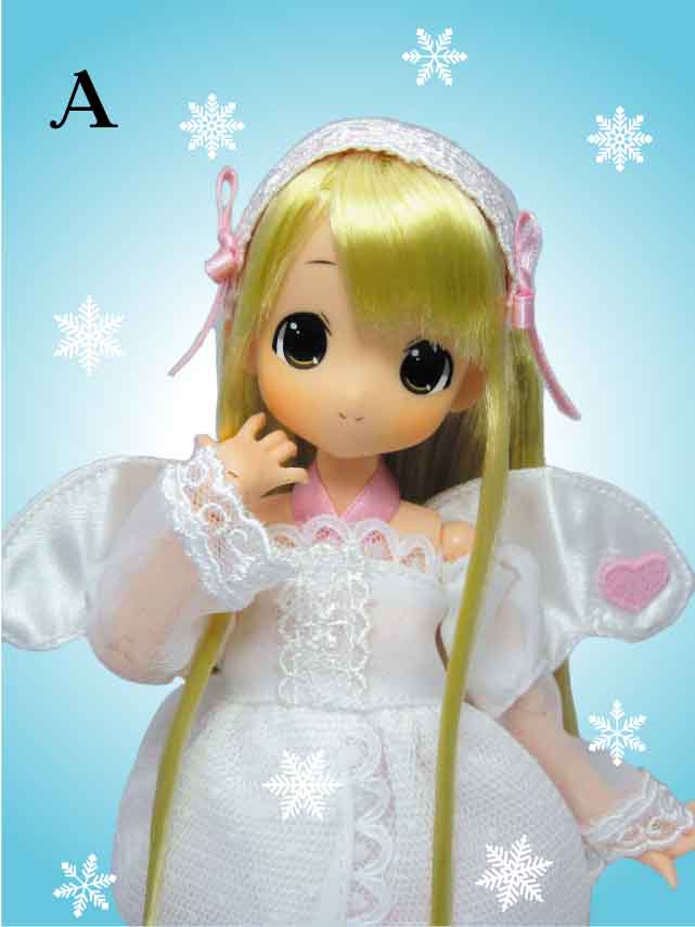 ちっちゃなもこちゃん｢天使 Aピンクホワイト(金髪 笑顔版