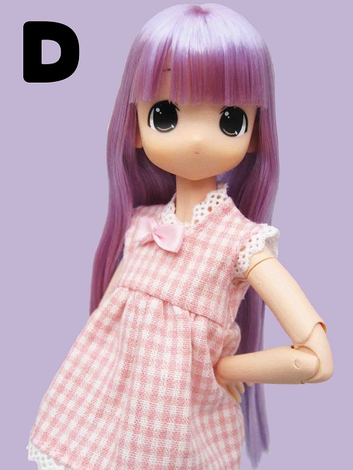 ちっちゃなもこちゃん フルーティーカラーD（グレープ髪、桃色ドレス