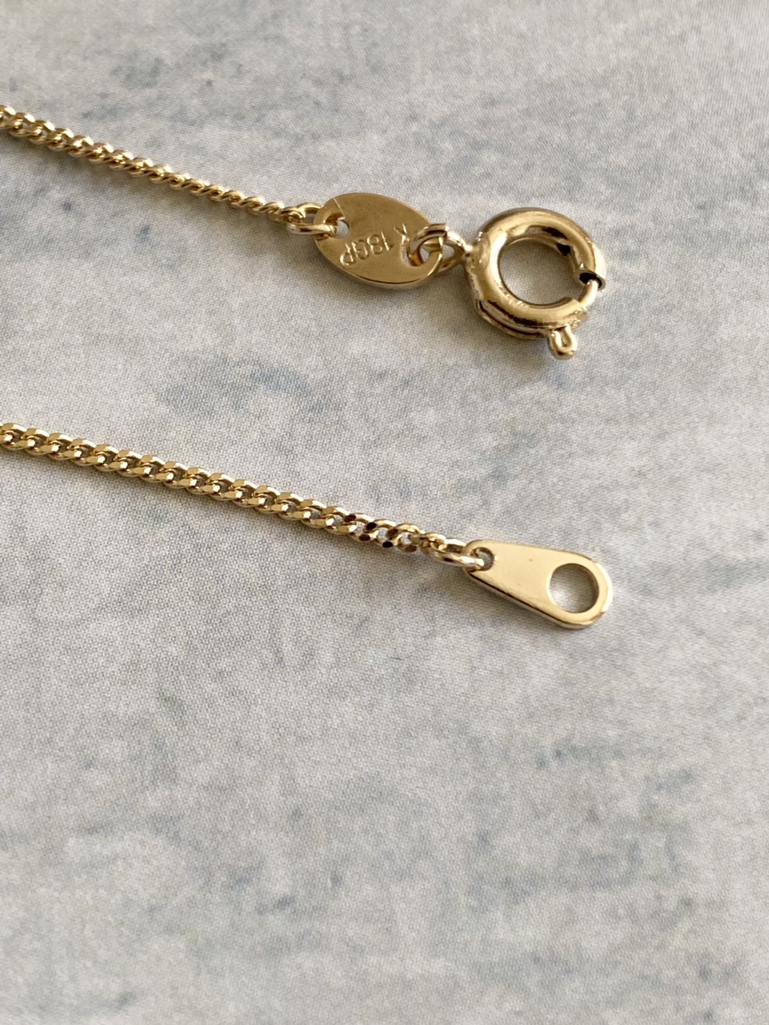 K18gp TAG Chain Metal Necklaces | Handmade Accessories [prays