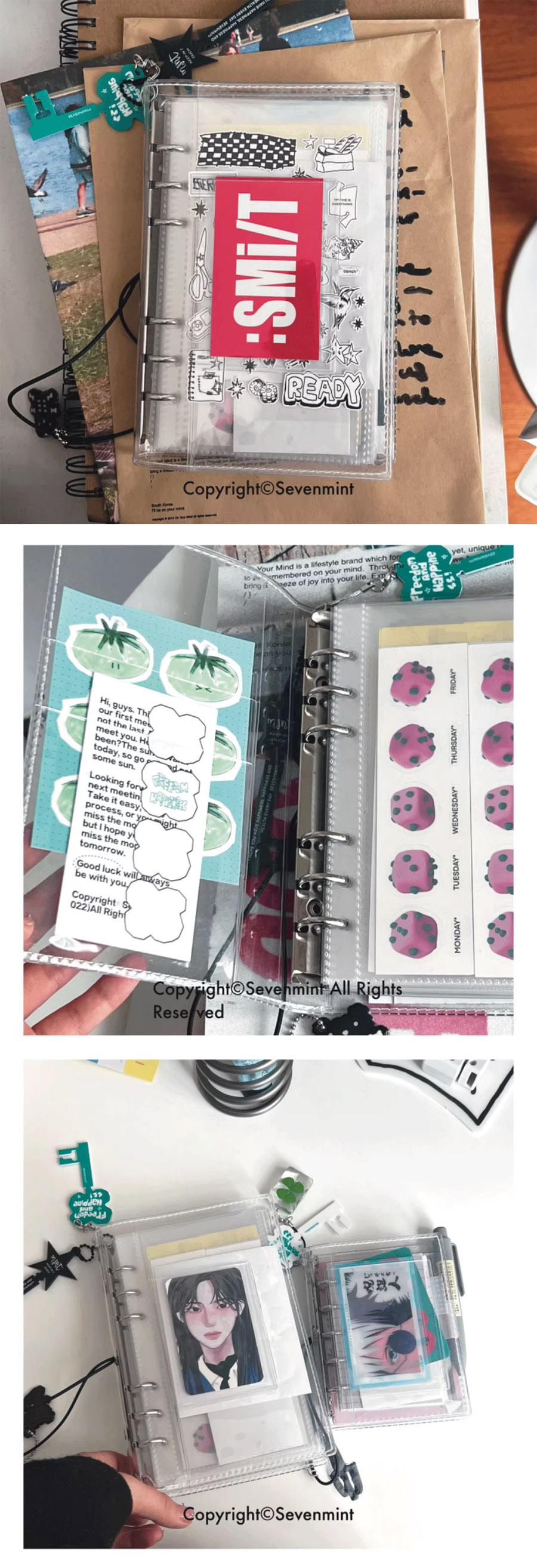 SEVENMINT] Pocket bookクリア手帳 (A6表紙1ポケ)(現物