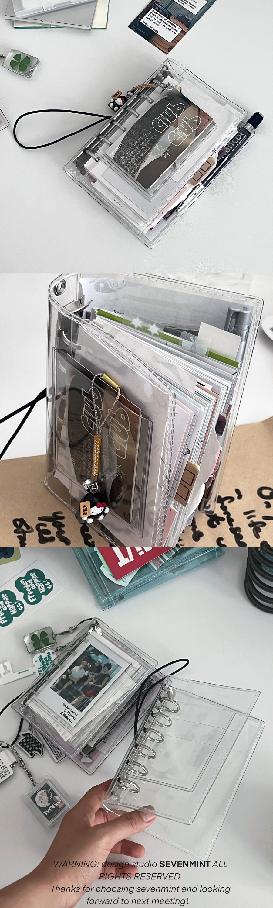 SEVENMINT] Pocket bookクリア手帳 (A7表紙1ポケ)(現物