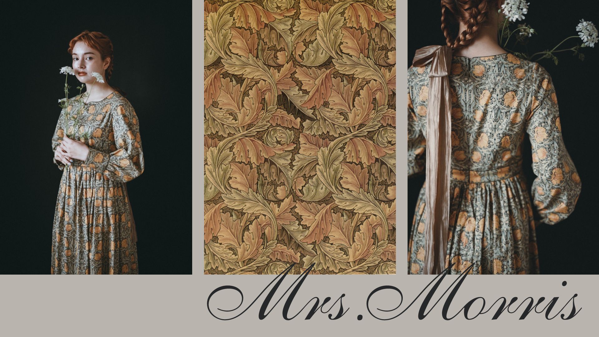 Mrs.Morris＊ハーベストドレス Mrs.Morris《ミセスモリス》🌿ウィリアムモリス柄のお洋服