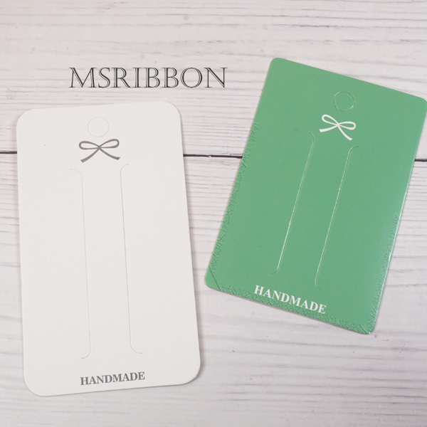 リボンHANDMADEヘアアクセサリー用台紙10枚 - MsRibbon
