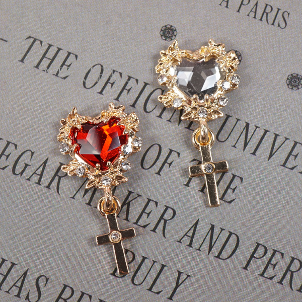 -J   ハートステッキ センターパーツ 6個セット ハートステッキ センターパーツ クリア ピンク ゆめかわ