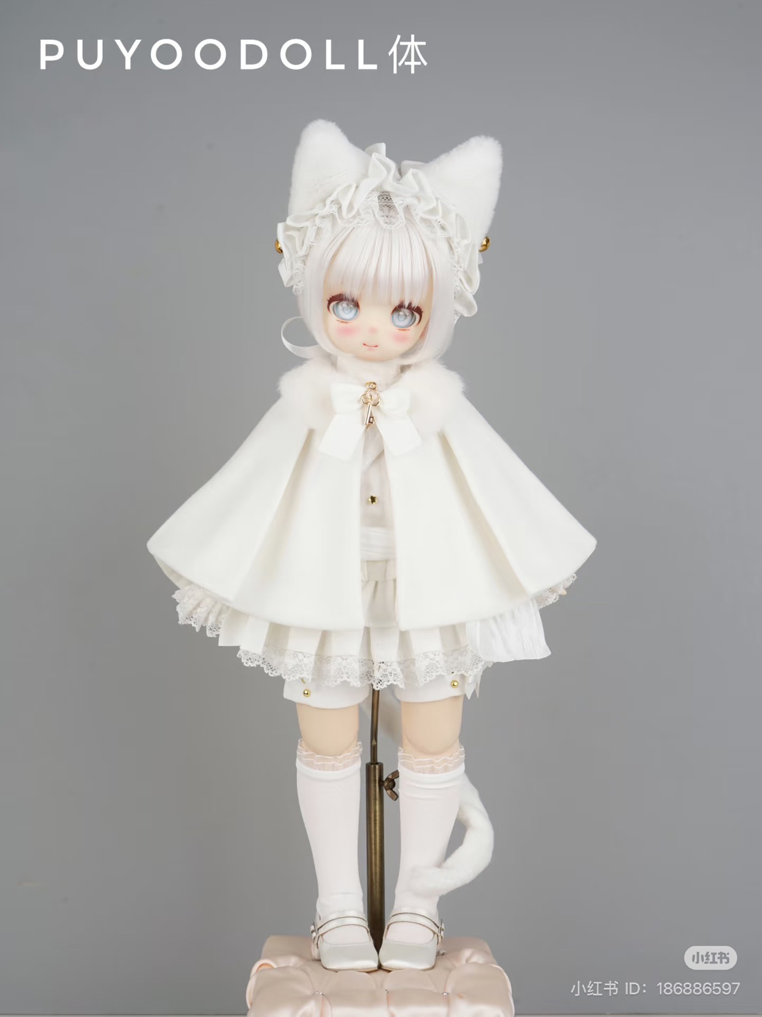 にゃんこドール(マントの少女)/ハンドメイド 前金】猫的礼賛【白】 | 注文の多い海外輸入代行店