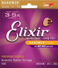 ELIXIR ｴﾘｸｻｰMEDIUM 13-56 Phosphor nanoweb 1700円 | MLピックのMusic Life  ～1枚50円の人気ピック販売～