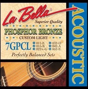 La Bella ラベラ 7GPCL 890円 11-52 Phosphor Bronze Custom Light アコースティックギター弦 |  MLピックのMusic Life ～1枚50円の人気ピック販売～