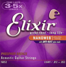 ELIXIR ｴﾘｸｻｰ 12-53 Phosphor Bronze nanoweb LIGHT #16052 1630円 | MLピックのMusic  Life ～1枚50円の人気ピック販売～