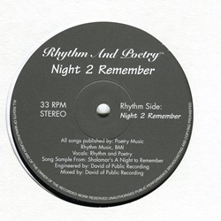 Rhythm And Poetry - Night 2 Remember 洋楽 Rhythm And Poetry