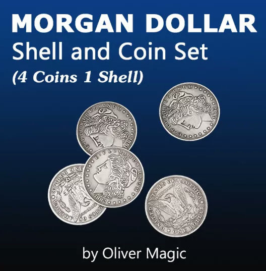 モルガンコイン(レプリカ)・シェルセット（Morgan Dollar Shell and Coin Set） | マジックショップ謎屋