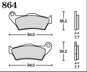 RK FA5 864 ﾌﾞﾚｰｷﾊﾟｯﾄﾞ | （株）エヌジーシー バイク用品部品